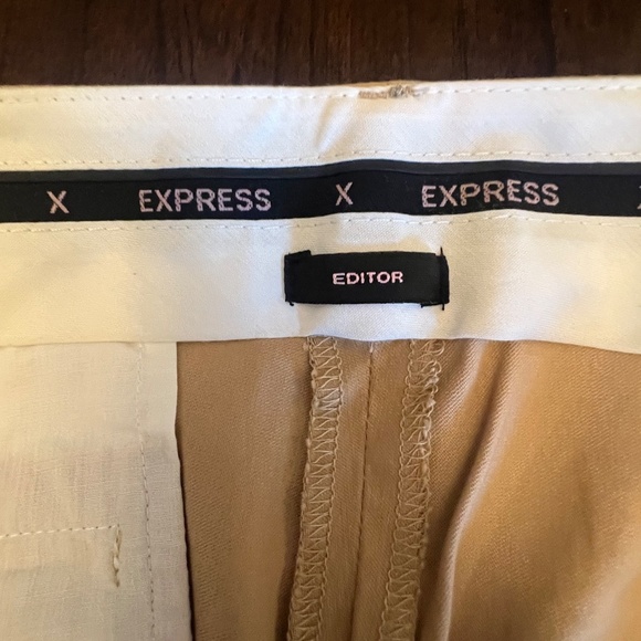 NWT Express Editor Camel Pants Low Rise Flare Leg, Size 8 Long - Picture 10 of 15